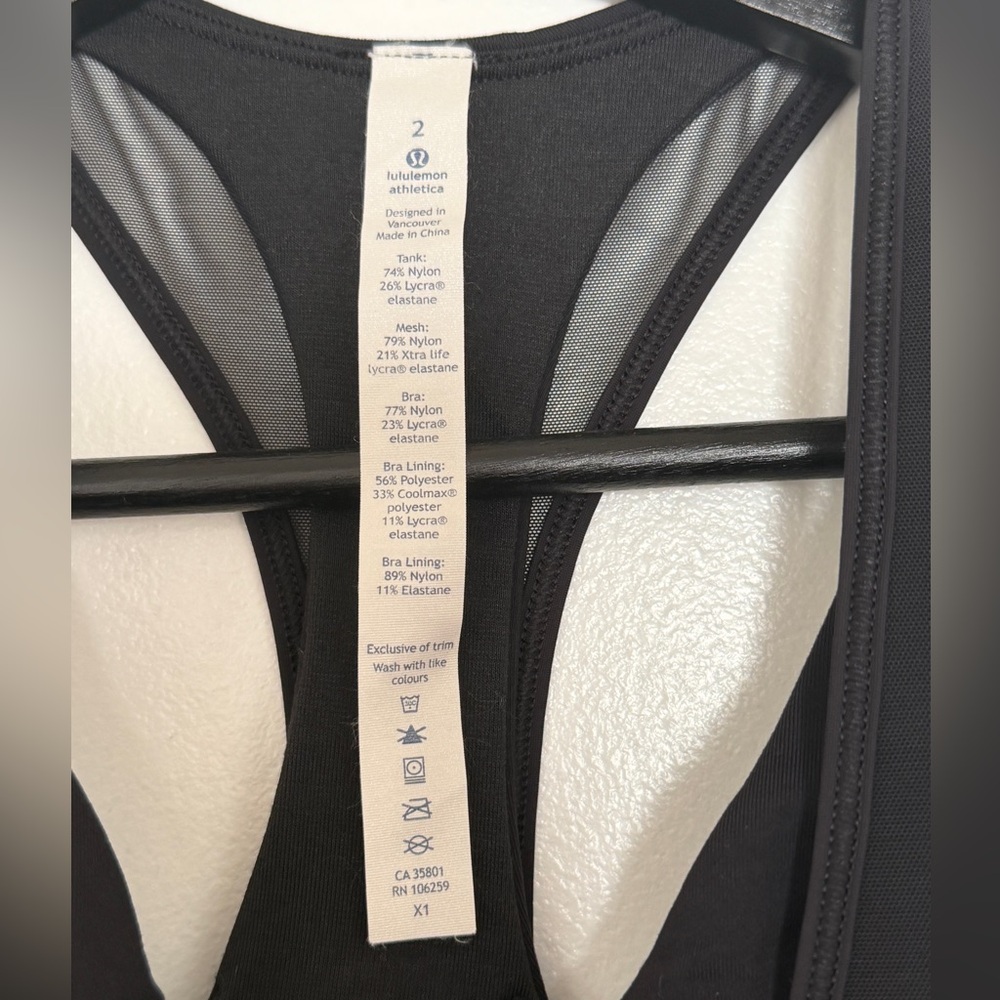 Lululemon Athletica Black Tank Top - Picture 2 of 4